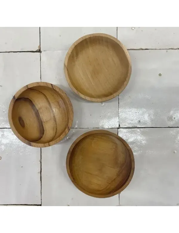 Schaaltje teak 8 cm Schaaltje teak 8 cm